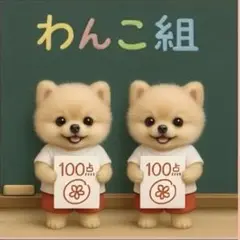 新柄‼️犬柄【限定20枚】【293】パネル生地　花丸100点