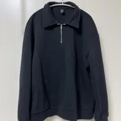 黒 ハーフジップ　長袖