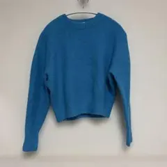 ZARA ソフトタッチ ニット クルーネック XS ブルー