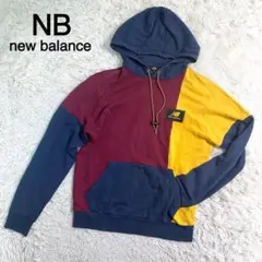 NB new balance マルチカラー プルオーバー パーカー