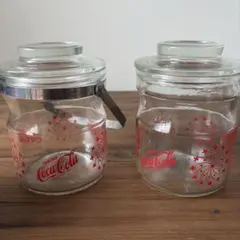 Coca-Cola ガラスキャニスター 2個セットのサムネイル