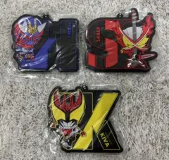 仮面ライダー　イニシャルラバーマスコット　3点セット