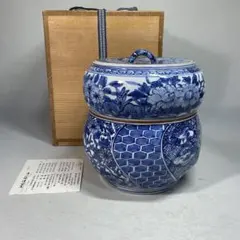 高野昭阿弥 染付芋頭水指 共箱 茶道具 京焼 染付 - メルカリ