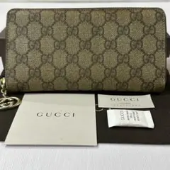 超良品‼️ グッチ　財布　長財布　GGスプリーム　GG金具　ラウンドファスナー