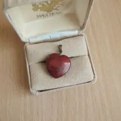レッドジャスパー ハート型ペンダントトップ