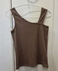 INGNI イング アシンメトリー タンクトップ ブラウン М 春夏秋