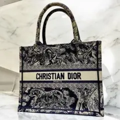 クリスチャンディオール ブックトート スモール トワル ドゥ ジュイ ネイビー