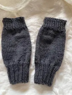 ウール100%！あったかハンドウォーマー ブルーグレー