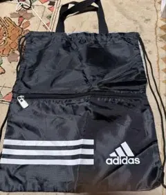 adidas ナイロンバックパック 黒 3本ライン