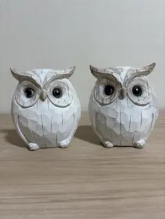 フクロウの置物 2個セット インテリアのサムネイル
