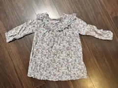 H&M 花柄プリントワンピース 92cm フリル チュニック