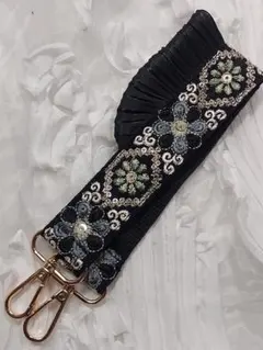 特価D-32インド刺繍リボンハンドストラップ、キーホルダー(送料込み)