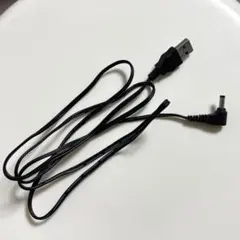 L字型USB充電ケーブル 1.2m 黒