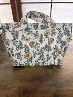 花柄布製　ミニトートバック