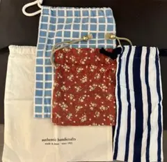 同梱無料★巾着袋4枚セット★ハンドメイド・既製品