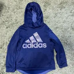 adidas パーカー　ネイビー　130