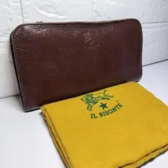 【早い者勝ち!!】イルビゾンテ ☆ 長財布 L字ファスナー ダークブラウン 牛革