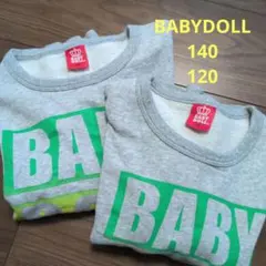 BABYDOLL トレーナー 120cm 140cm 2枚セットのサムネイル