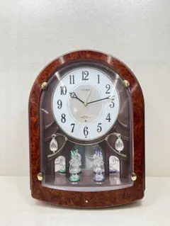 CITIZEN アーチ型掛時計 クリスタル装飾電池式　単1×3本