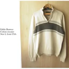 US市場 eddie bauer コットンセーター ビッグシルエット