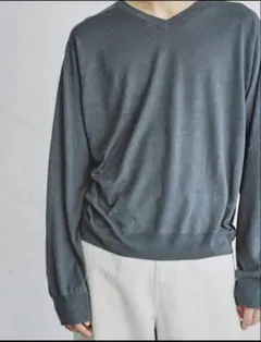 Si/L V-Neck Knit SLATE GRAY Sサイズのサムネイル
