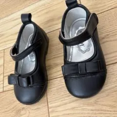 14.0センチ　黒いリボン　フォーマルシューズ