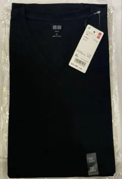 ラスト1枚❗️ ユニクロ　スーピマコットンVネックTシャツ　XL ネイビー　未使用