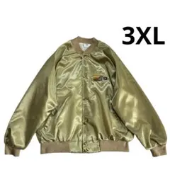 80s 90s USA製 JOHN DEERE ナイロン スタジャン 3XL 金