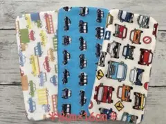 ガーゼ＊ハンカチ＊ハンドメイド　6重ガーゼハンカチ19 車　3枚セット