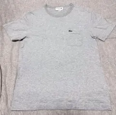 LACOSTE ポケット付き Tシャツ グレー