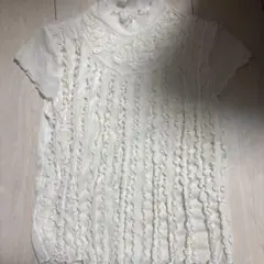 半袖カットソー　レース 古着 M