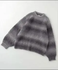 最終値下げ ！！ビッグシルエット グラデーションブークレ プルオーバーニット