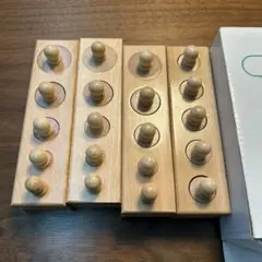 ●まるすぽ●モンテッソーリ 円柱さし 4本セット 知育玩具
