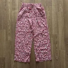H&Mキッズ　花柄 ロングパンツ ピンク ウエストゴム　140のサムネイル