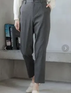 グローバルワーク　あったかスゴラクストレッチスリムテーパードパンツ　M