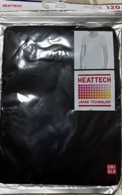 UNIQLO HEATTECH UネックT（半袖）120 ブラック