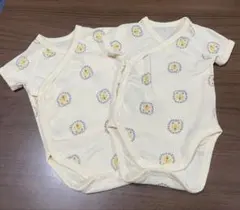 ユニクロ　60cm ライオン 半袖肌着ロンパース 2枚セット