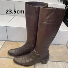 ブラウン　レザー　ブーツ　23.5cm 本革【匿名配送】　値下げ中