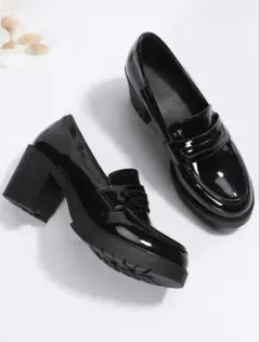 【SHEIN】厚底 ローファー ブラック