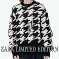【極希少】ZARA LIMITED EDITION フリンジ ジャガード ニット