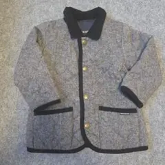 美品。MIKIHOUSE グレー キルティングジャケット 90cm