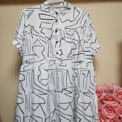 幾何学模様ワンピース