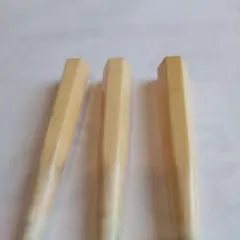 三味線糸巻き3本セット 細棹 中棹 素六面取り 長さ119mm 直径18mm