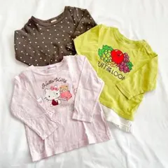 petit main 【80】　長袖薄手カットソー　まとめ売り　Tシャツ　キティ