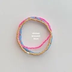 514 ハンドメイド ビーズブレスレット 3点セット 韓国アクセサリー 韓国