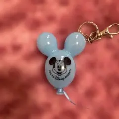 【新品未使用】ディズニーミッキー バルーン キーホルダー ブルー