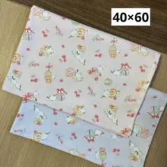 ランチョンマット40×60 ２枚セット　シマエナガ⭐︎スウィーツ柄　さくらんぼのサムネイル