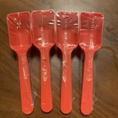 【新品・未使用】ザバス SAVAS プロテイン 計量スプーン 赤 4本セットのサムネイル