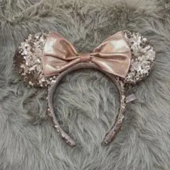 ディズニー　カチューシャ　ピンクゴールド