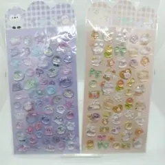 ぷくっと高クオリティかわいいぷくぷくどうぶつシール 2種セット